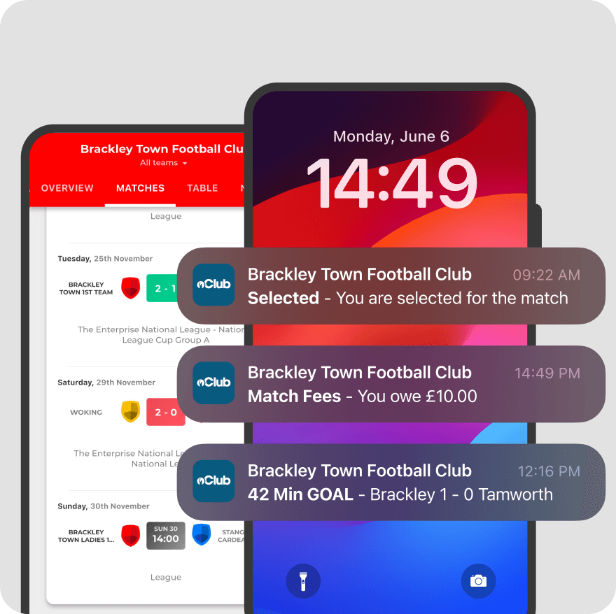 Team Management interface with desktop screens, mobile devices and avatars