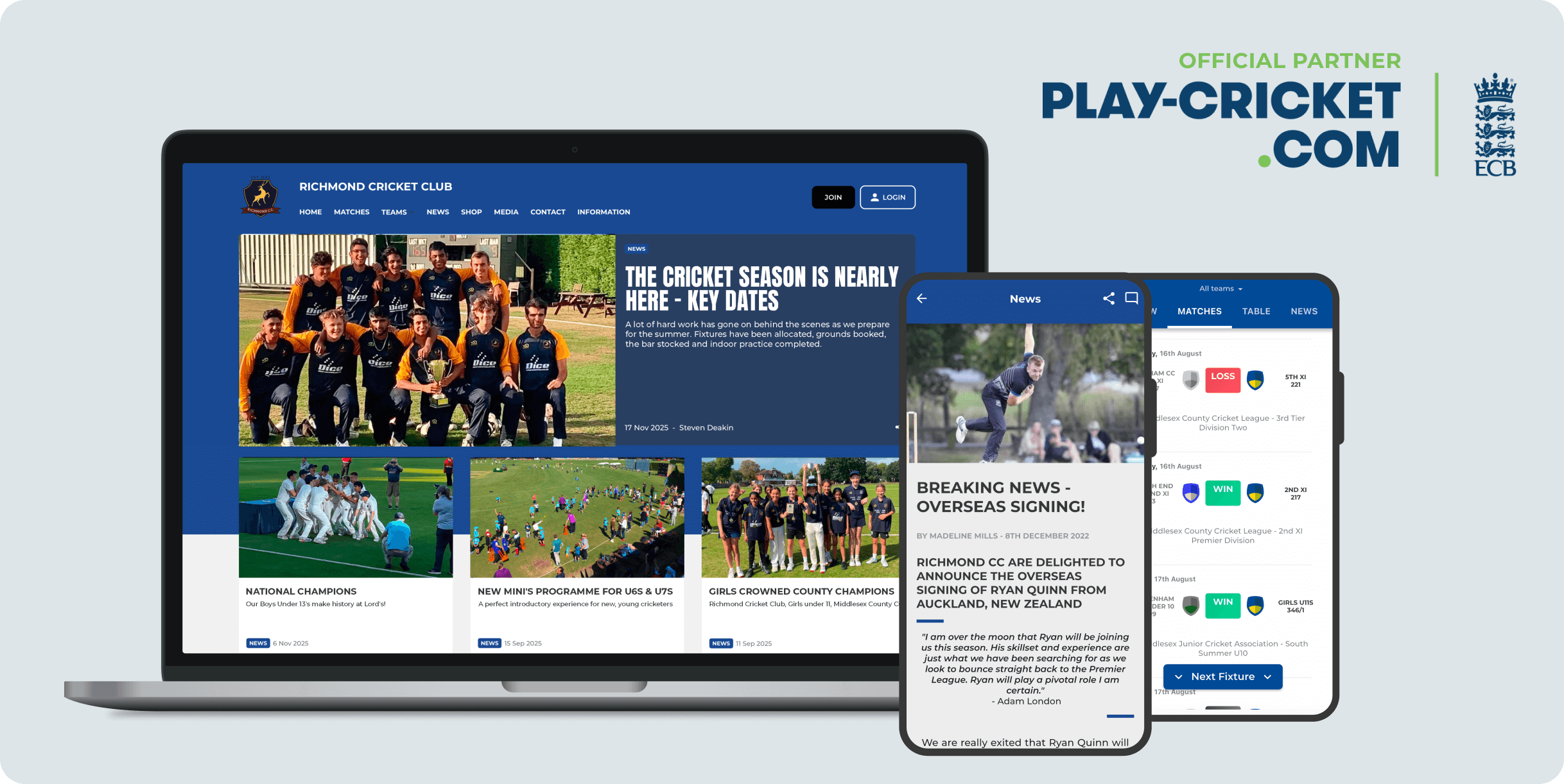 Pitchero platform showcase for cricket clubs
