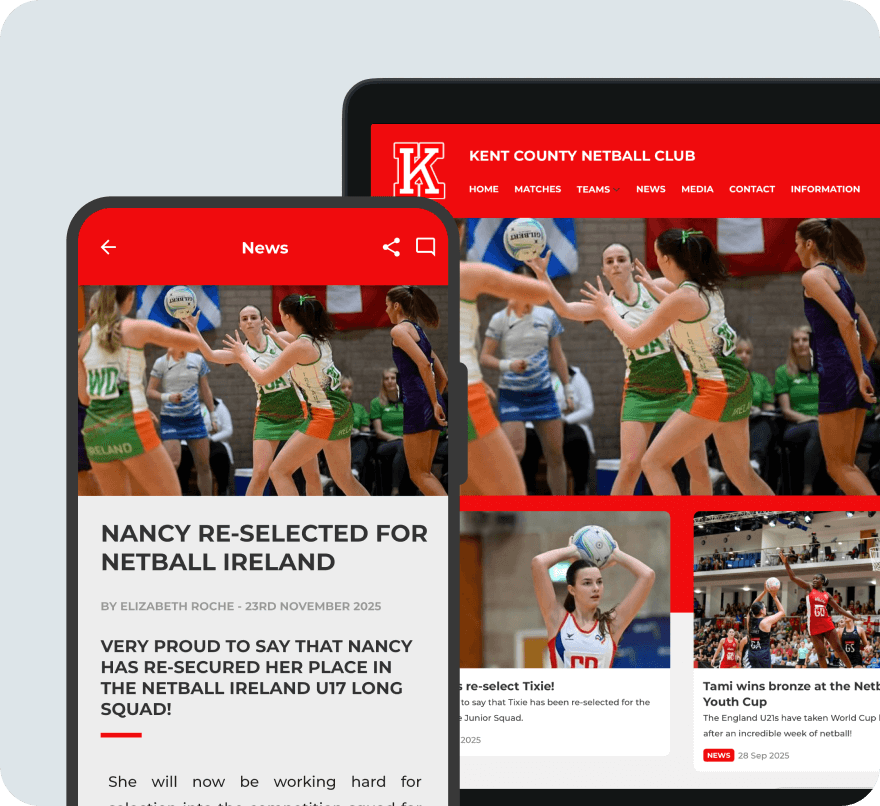 Pitchero platform showcase for netball clubs